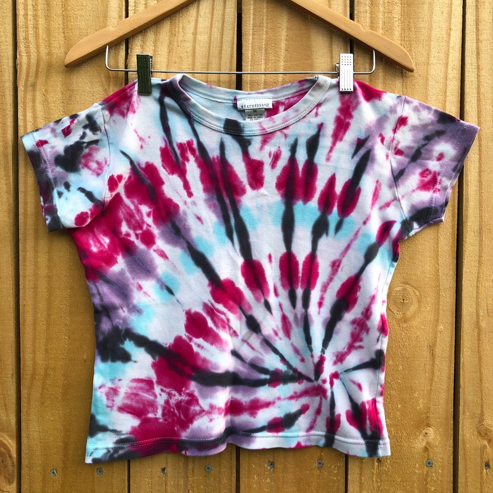 Handmade tie dye crop top